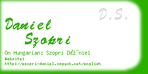 daniel szopri business card